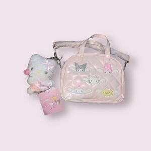 ✅Sanrio Characters 2-Way Mini Crossbody Bag Dreaming Angel w/ Hello Kitty Plush!